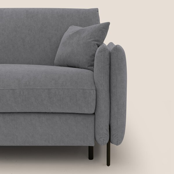 Gregory Divano letto con materasso h18 cm in microfibra effetto vellut