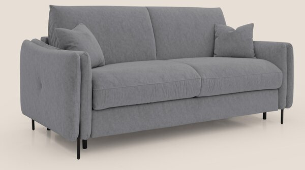 Gregory Divano letto con materasso h18 cm in microfibra effetto vellut