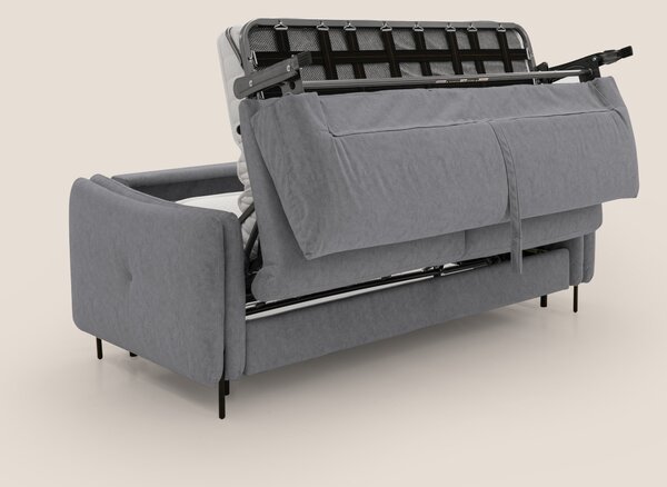 Gregory Divano letto con materasso h18 cm in microfibra effetto vellut