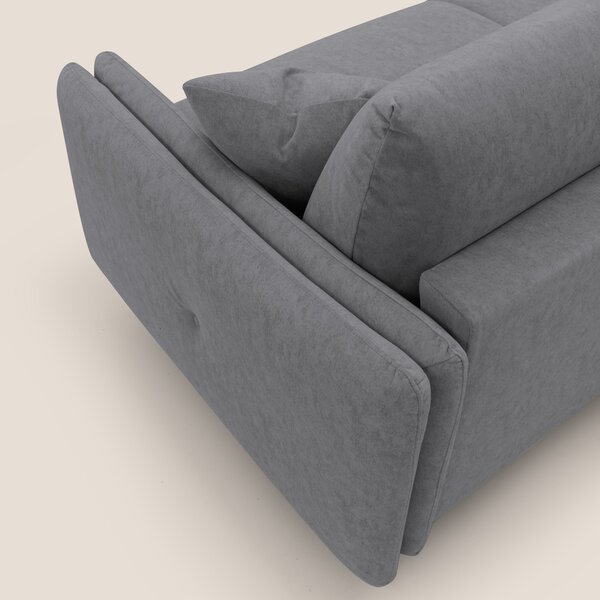 Gregory Divano letto con materasso h18 cm in microfibra effetto vellut