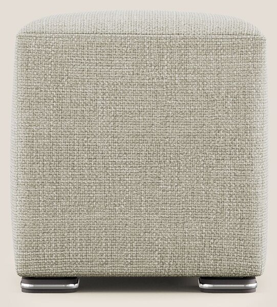 Cube pouf in morbido tessuto impermeabile ad intreccio melangiato T06