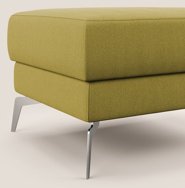 Star Pouf con piedini alti in tessuto smacchiabile T05 giallo