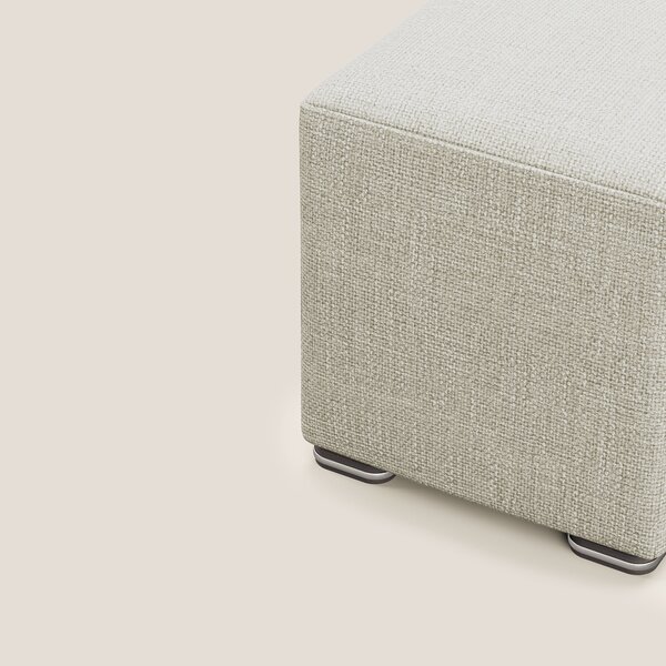 Cube pouf in morbido tessuto impermeabile ad intreccio melangiato T06