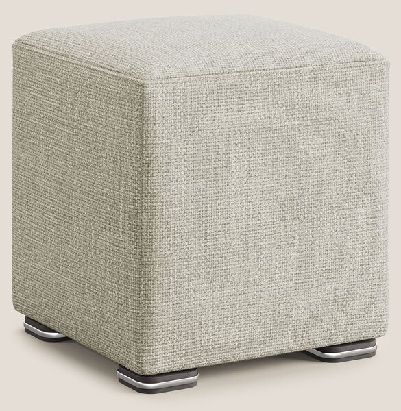 Cube pouf in morbido tessuto impermeabile ad intreccio melangiato T06