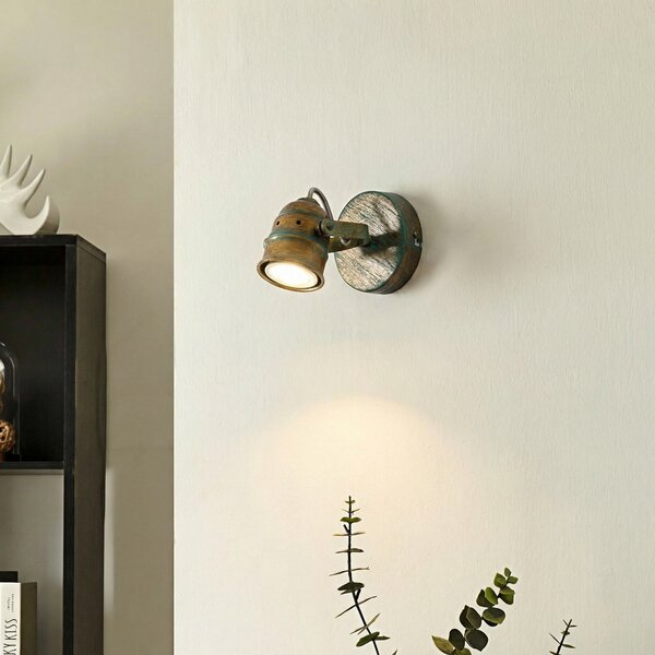 Applique da parete Lindby, Leonor, dimmerabile, Bronzo / Ottone anticato, Soggiorno, Metallo, Antico
