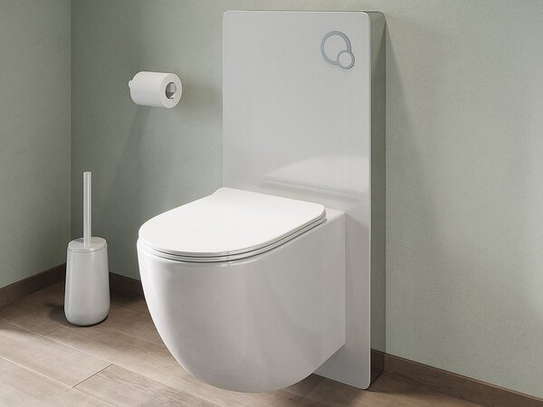 Pacchetto WC sospeso con Telaio decorativo Bianco lucido - JAVOINE
