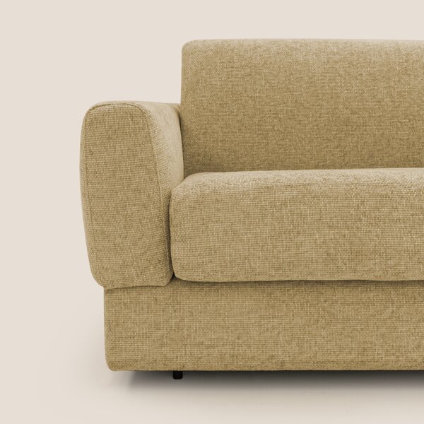 Happy Divano letto matrimoniale con materasso h18 cm in tessuto imperm