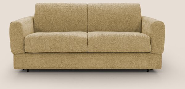 Happy Divano letto matrimoniale con materasso h18 cm in tessuto imperm