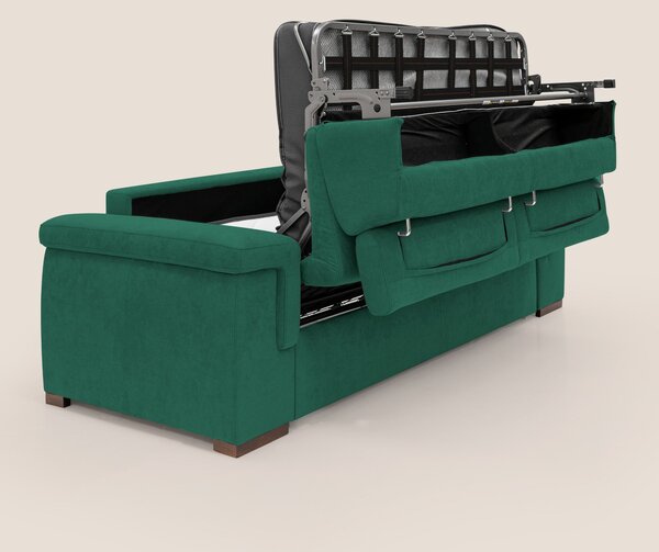 Giunone divano letto con materasso alto 18 cm e poggiatesta reclinabil
