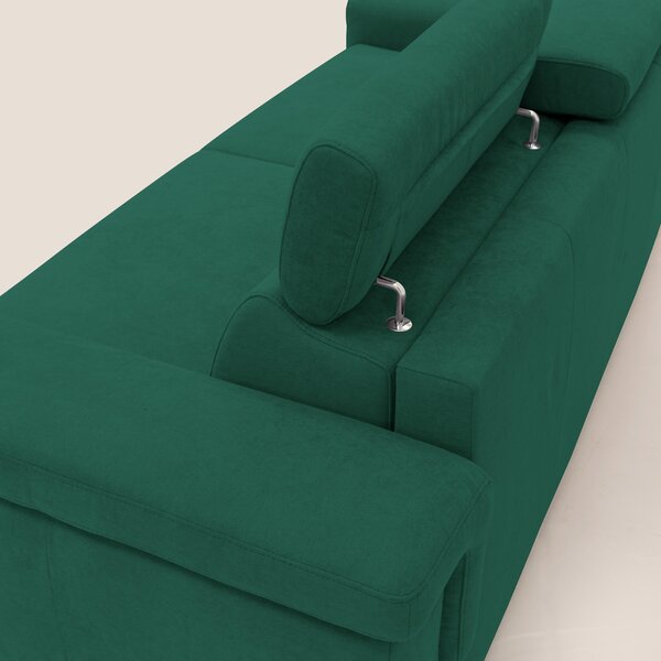Giunone divano letto con materasso alto 18 cm e poggiatesta reclinabil