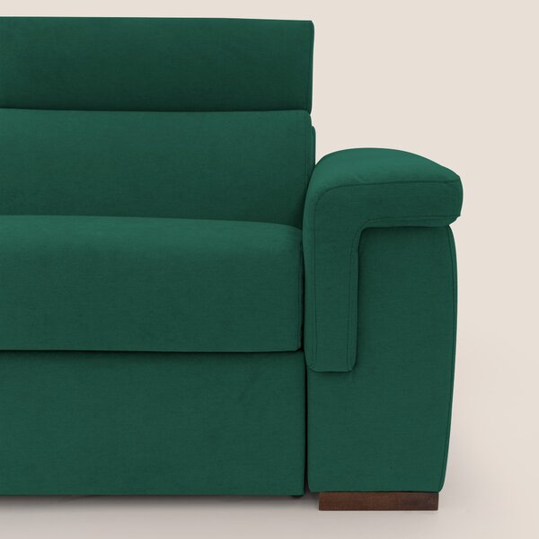 Giunone divano letto con materasso alto 18 cm e poggiatesta reclinabil