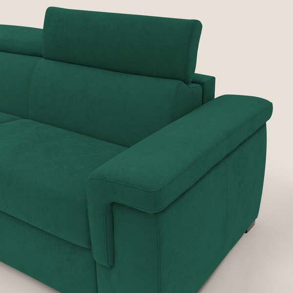 Giunone divano letto con materasso alto 18 cm e poggiatesta reclinabil
