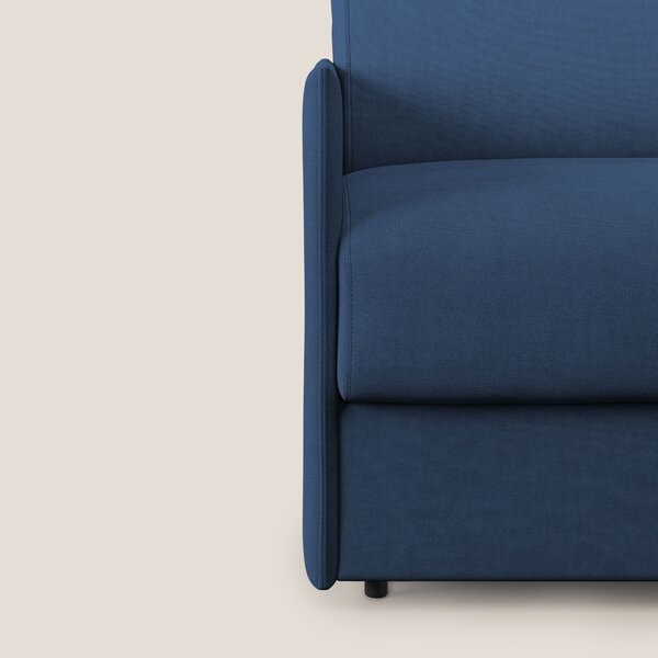 Evans poltrona letto in morbido tessuto impermeabile T02 blu