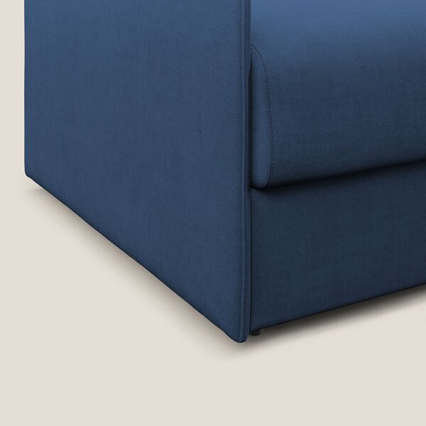 Evans poltrona letto in morbido tessuto impermeabile T02 blu
