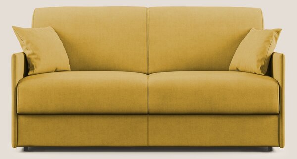 Evans Divano letto in morbido tessuto impermeabile T02 giallo