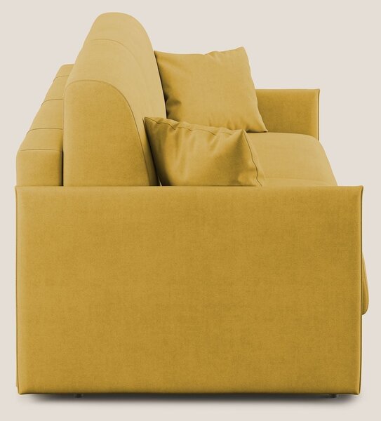 Evans Divano letto in morbido tessuto impermeabile T02 giallo
