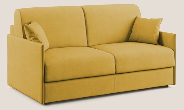 Evans Divano letto in morbido tessuto impermeabile T02 giallo