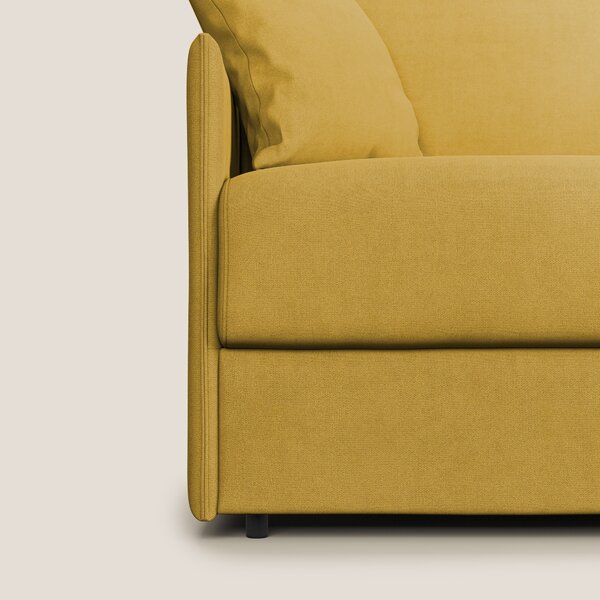 Evans Divano letto in morbido tessuto impermeabile T02 giallo