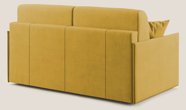 Evans Divano letto in morbido tessuto impermeabile T02 giallo