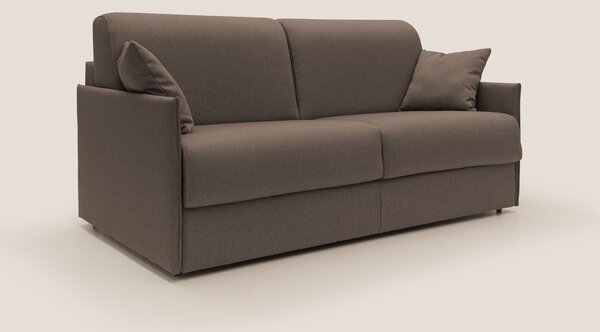 Divano Letto 2 Posti 149x90x96 cm in Tessuto Marrone