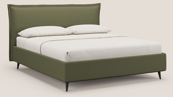 Hans letto contenitore imbottito minimal in tessuto simil cotone imper