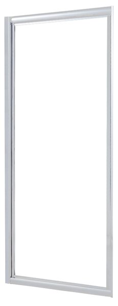 Box doccia con ingresso frontale porta battente battente Essential 90 cm, H 185 cm in vetro, spessore 4 mm trasparente cromato