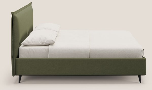 Hans letto contenitore imbottito minimal in tessuto simil cotone imper