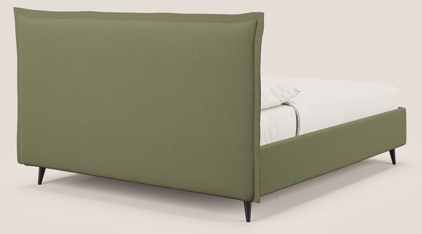 Hans letto contenitore imbottito minimal in tessuto simil cotone imper
