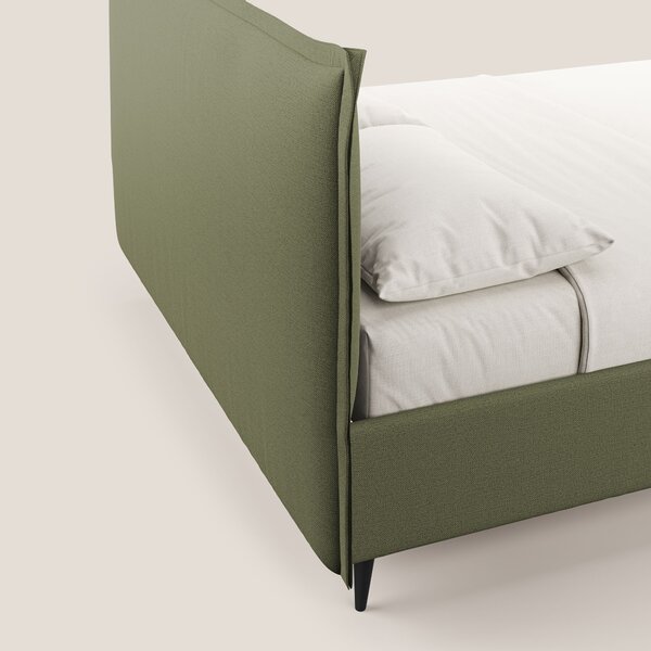 Hans letto contenitore imbottito minimal in tessuto simil cotone imper