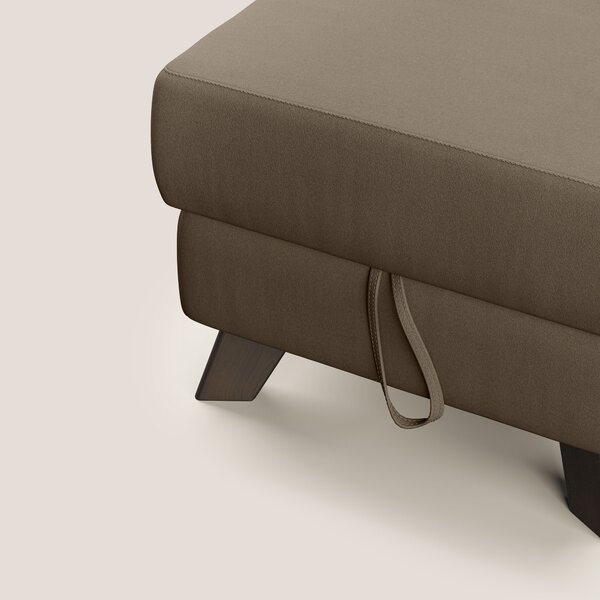 Moon Pouf contenitore e piedini alti in microfibra impermeabile T11 ma