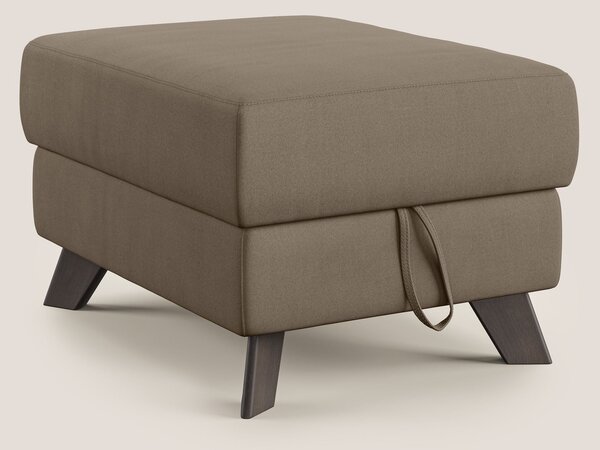 Moon Pouf contenitore e piedini alti in microfibra impermeabile T11 ma
