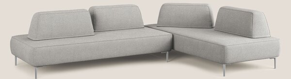 Newton divano angolare modulare con schienali movibili T07 grigio