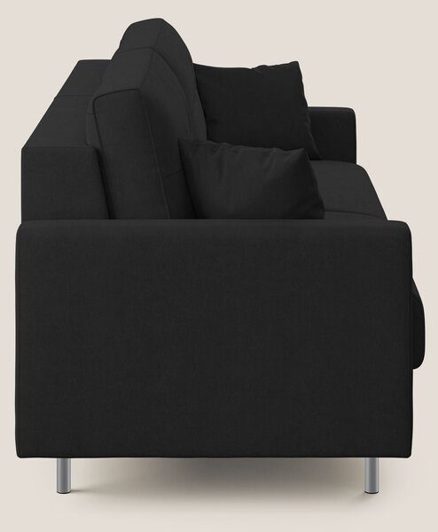 Megan divano letto matrimoniale in microfibra smacchiabile T11 nero