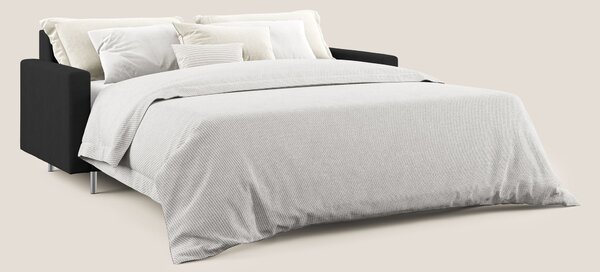 Megan divano letto matrimoniale in microfibra smacchiabile T11 nero