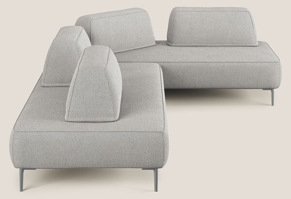 Newton divano angolare modulare con schienali movibili T07 grigio