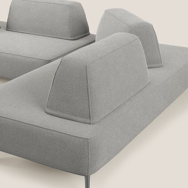 Newton divano angolare modulare con schienali movibili T07 grigio