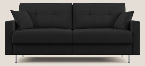 Megan divano letto matrimoniale in microfibra smacchiabile T11 nero