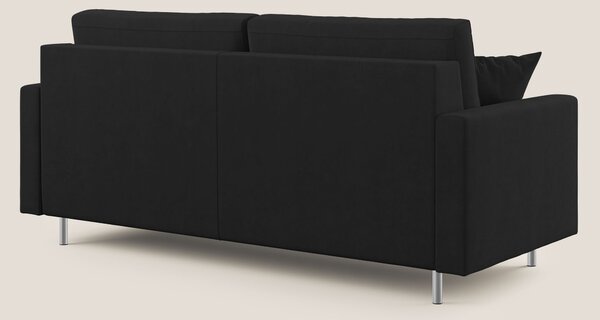 Megan divano letto matrimoniale in microfibra smacchiabile T11 nero