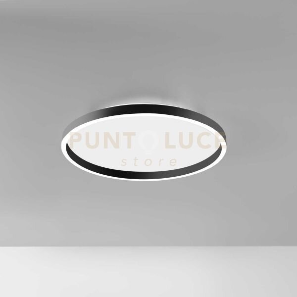 Aela p/m - plafoniera a led in alluminio nero 3100-3200lm 3000-400