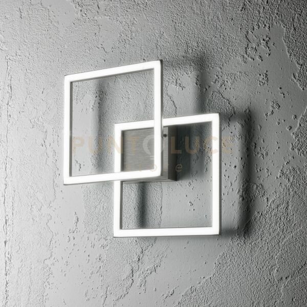 Afrodite p/p -applique in alluminio titanio led 3000k 1400lm 28w di