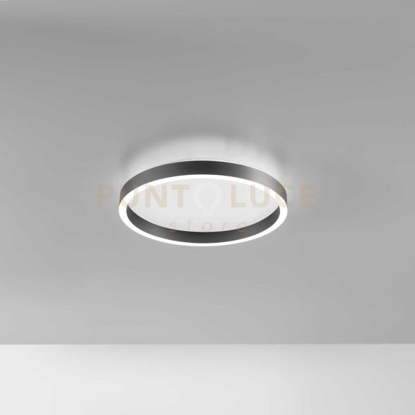 Aela p/p - plafoniera a led in alluminio nero 1900-2000lm 3000-4000