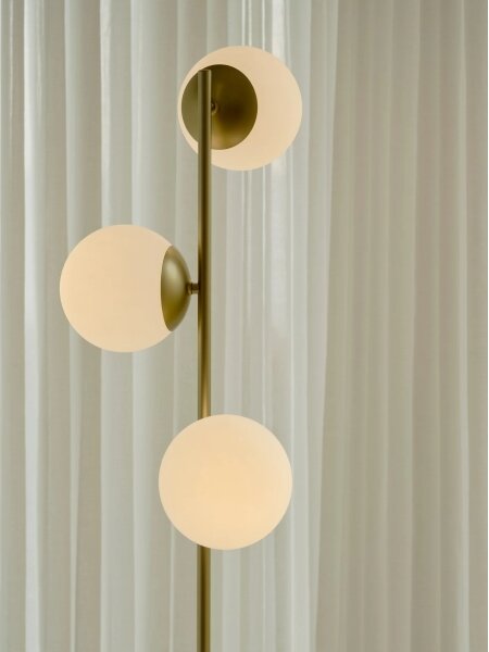 Nordlux - Lampada da terra LILLY 3xE14/10W/230V ottone