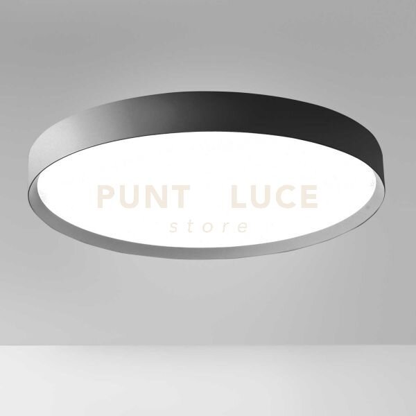 Ava p/g - plafoniera in alluminio nero a led 3000-4000k 5200-5400lm