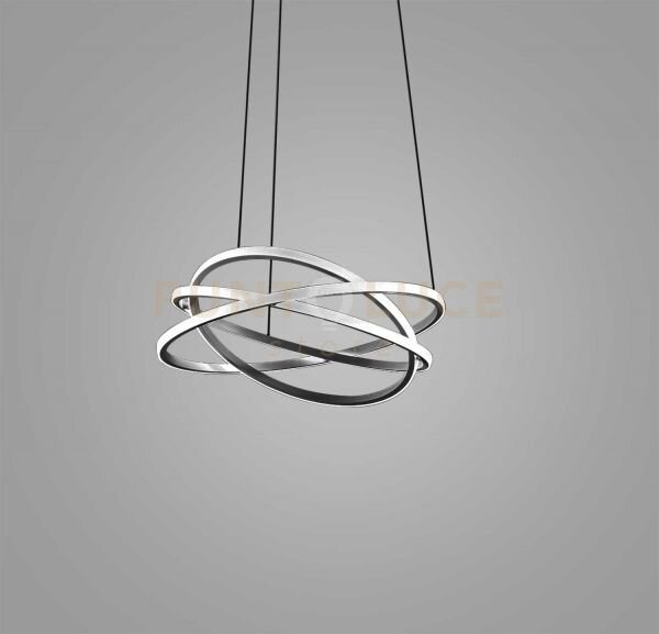 Atia s/p - lampadaio a sospensione nero a led 3000k 6100lm 80w dimm