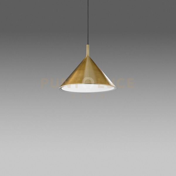 Barbie s/p - lampadario a sospensione in alluminio ottone/bianco op