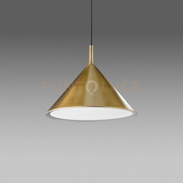Barbie s/g - lampadario a sospensione in alluminio ottone/bianco op
