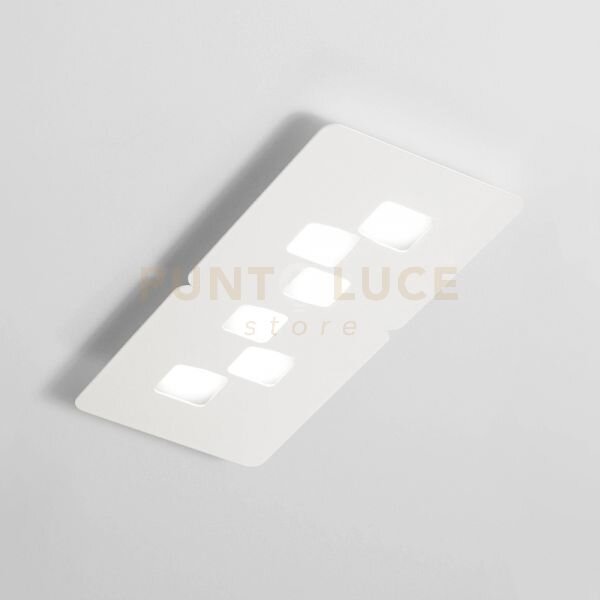 Bilbao p/m - plafoniera bianco 6 luci attacco gx53 65cm