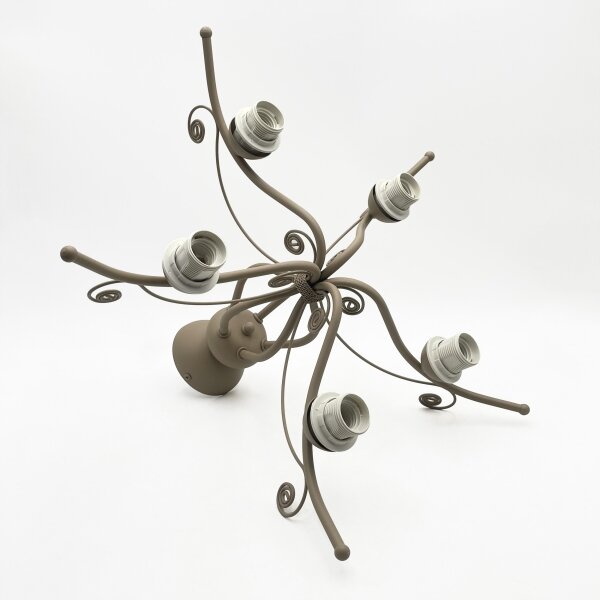 Brilagi - Lampadario a plafone ANTICO MODERN 5xE27/60W/230V beige