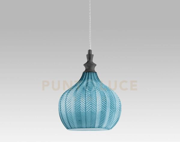 Cleofe s/11 - lampadario sospeso 1 luce attacco e27 in vetro colore
