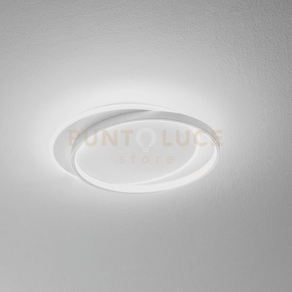 Christine p/g plafoniera led 3000k 3000lm 48w alluminio e metacrila